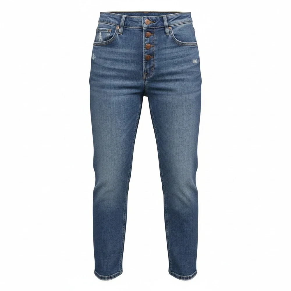 Jeans Abercrombie‎ & Fitch 26/2S Womens Blue Excellent High Rise Slim Button Fly